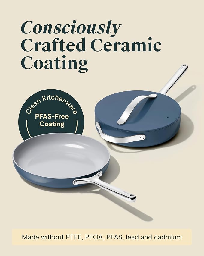 Caraway 12in Fry Pan + 10in (3qt) Saute Pan Duo Navy