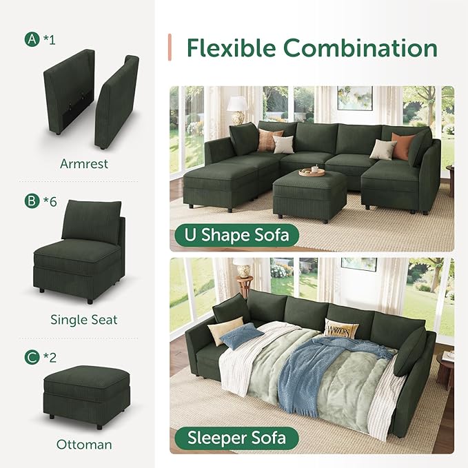 HONBAY Modular Sectional Sofa Couch