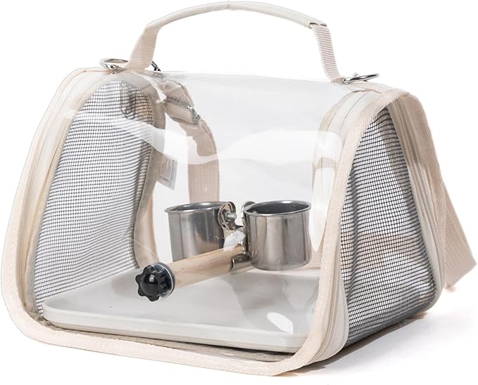 Bird Carrier - Transport Bag for Bird with Perch,Lightweight Parakeet Cage,for Parrot Parakeet Cockatiel Conure Cockatoo Outdoor Travel Camping Road Trip Vacation