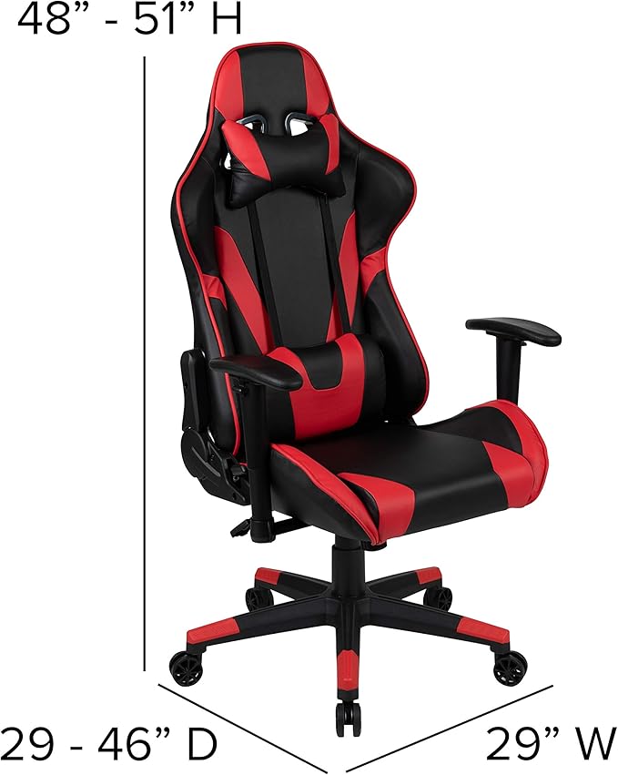 Flash Furniture X20 Fully Reclining LeatherSoft Racing Style Gaming Chair