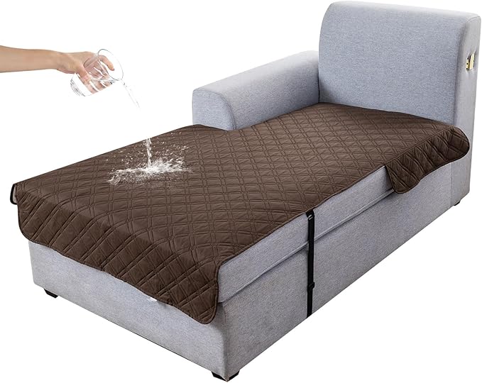 Genina L Shape Couch Cover, Sectional Couch Chaise Covers, Waterproof Washable