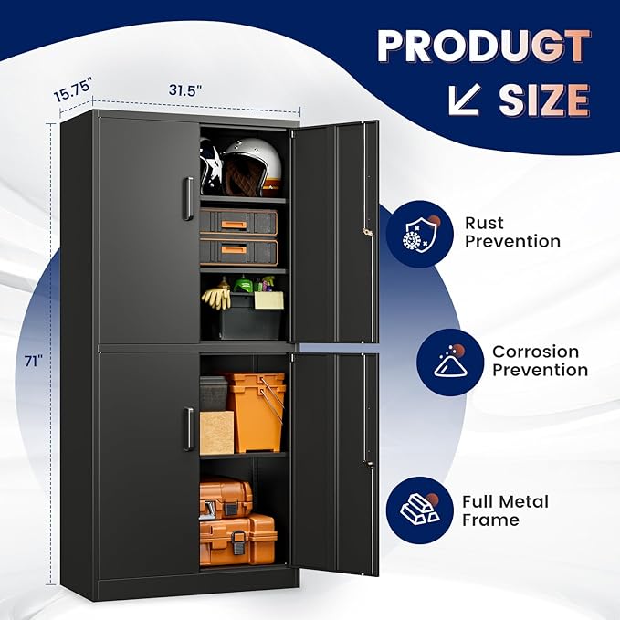 Yizosh Metal Storage Locking Cabinet