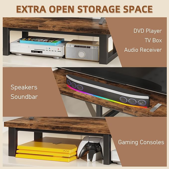 YAOHUOO 45" Large TV Riser for 32-60 inch TV, TV Riser Stand Shelf