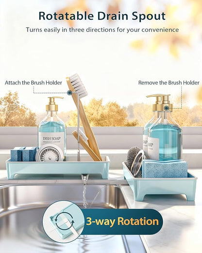 Minimalist Sink Caddy, Rustproof Sponge Holder