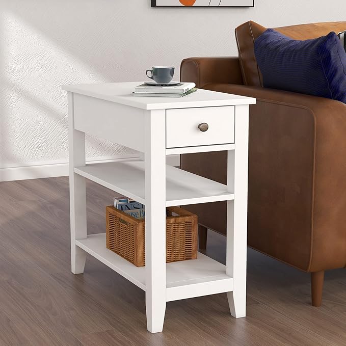 ChooChoo Side Table Living Room, Narrow End Table