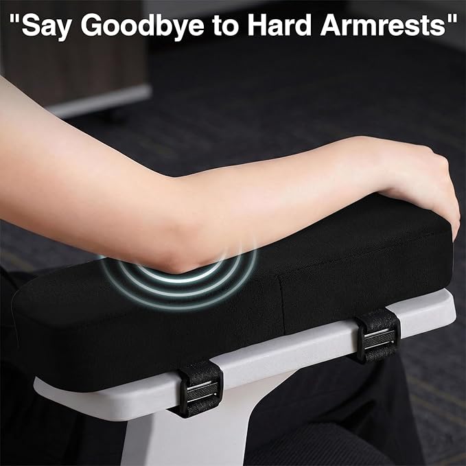 Smiry Ergonomic Office Chair Armrest Pads, Memory Foam Arm Rest Covers