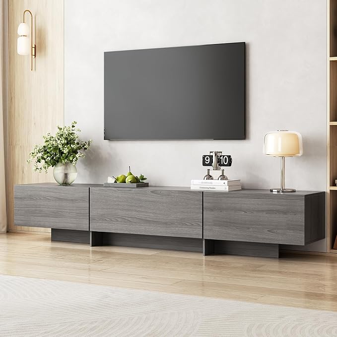 Coffee Table and TV Stand Set of 2, 76.4'' Modern TV Console, Entertainment