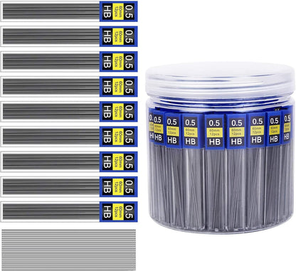 Morepack 0.5 mm Lead Refill, 840Pieces 0.5 Lead Refills for Mechanical Pencil,0.5 mm HB, Break Resistant Mechanical Pencil Refills,70 Tubes