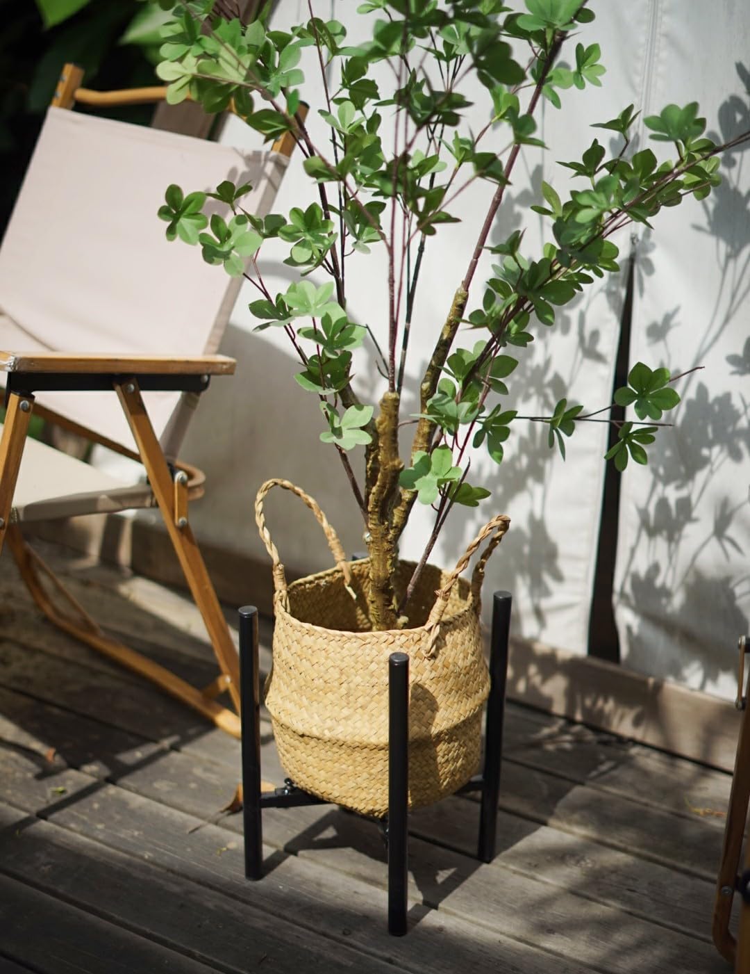 Plant Stand, Indoor Plant Stand Adjustable for 8 to12 inches Plant Pot, Metal Plant Stands For Indoor Plants Mid Century Stable Stylish Black Planter Stand for Outdoor, Black 1 Pack, Pot not Included