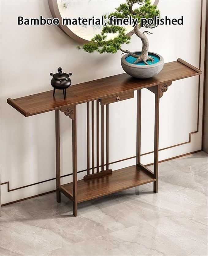 Natural Bamboo Console Table