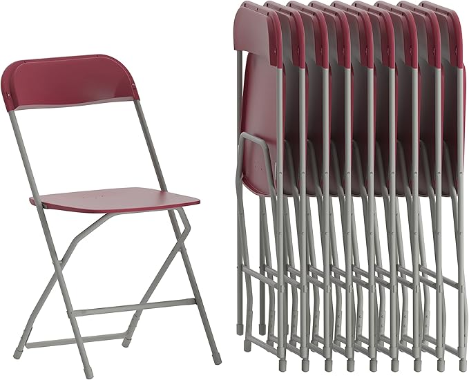 Hercules Series Plastic Folding Chair Red
