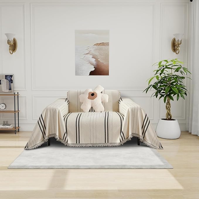 DREAMINGO Armchair Cover Washable Chenille Sofa Protector