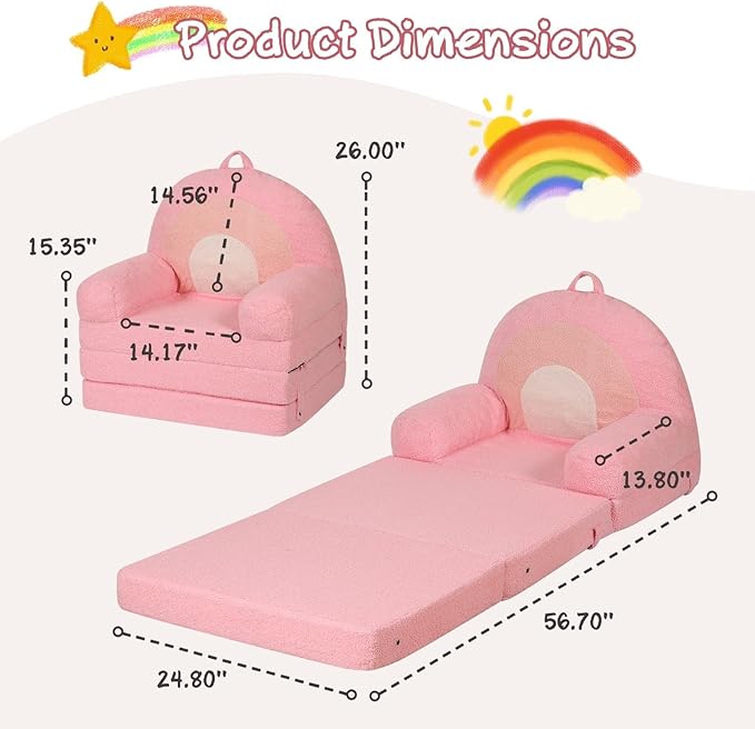 MOMCAYWEX Kids Sofa, Sherpa Couch