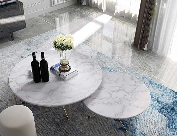 Art3d 120"x17.3" Self-Adhesive Wallpaper, Peel and Stick Grey Marble Paper