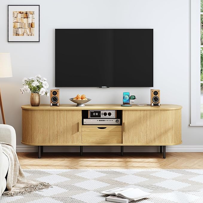 ONBRILL 69" TV Stand with Power Outlet
