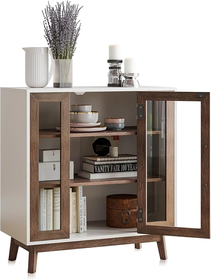 BELLEZE Set of 2 Sideboard 31 Inch Buffet Cabinet