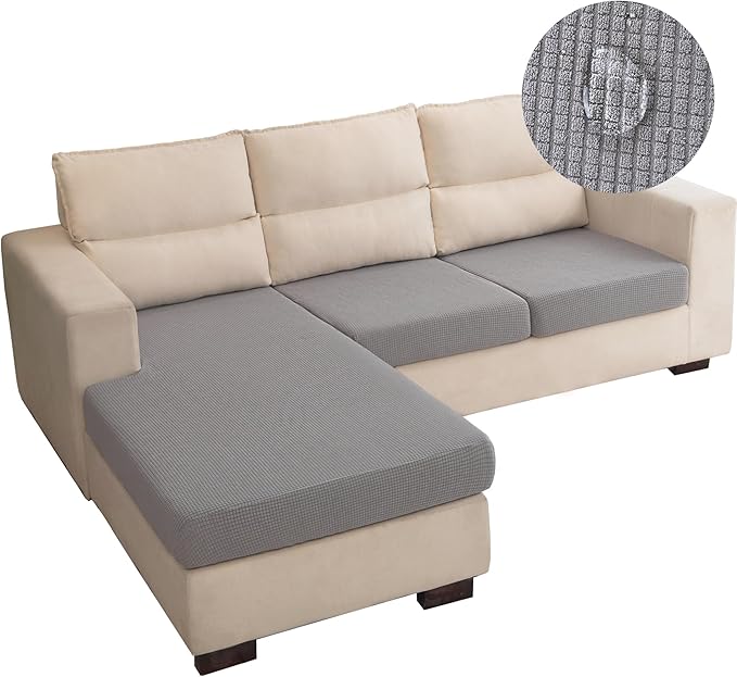 Water Repellent L Shaped Couch Covers 3 Pieces Sofa Seat Cushion Slipcovers