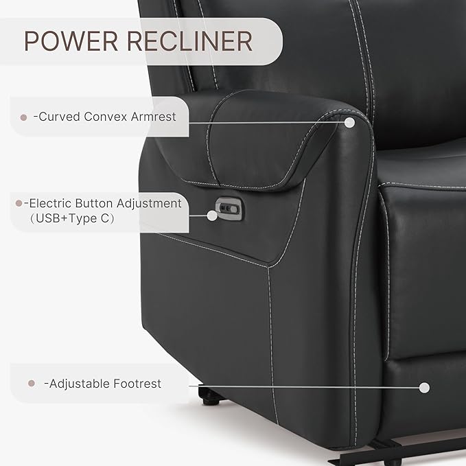 KISLOT Leather Recliner Chair Set of 2, Wall Hugger RV Recliners