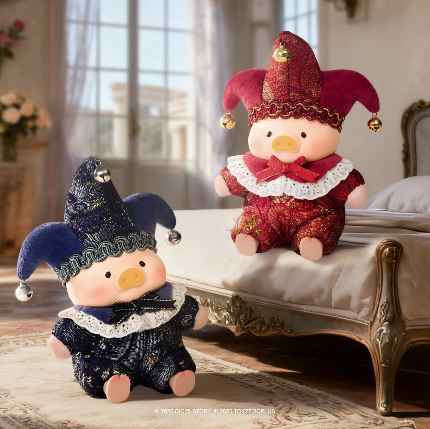 TOYZERO + Lulu The Piggy Blind Box - Triangel Series Plush Keychain Blind Boxes Figures Cute Stuffed Animals Mystery Box Collectibles Home Decorations Birthday Gifts, Single Box