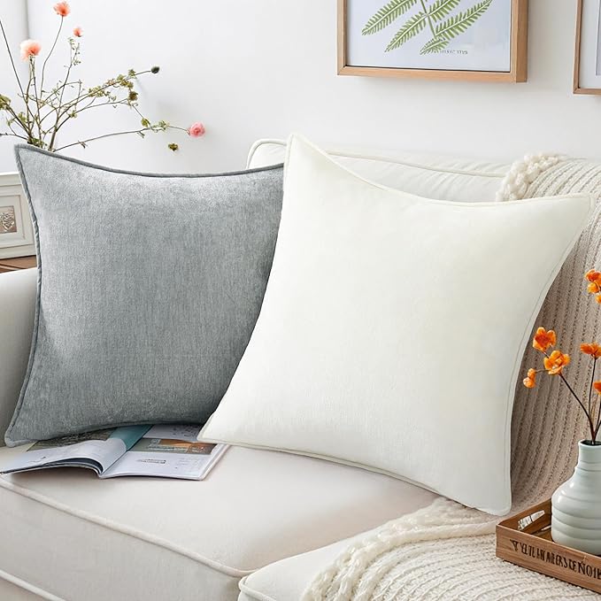decorUhome Summer Couch Throw Pillow Covers 20x20 Set of 2, Decorative Soft