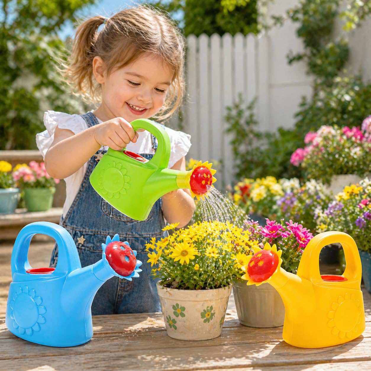 STOBOK 3Pcs Kids Watering Can, Chicken Watering Cans Bath Toy Kids Gardening Outdoor Toys Water Play Set for Toddlers (Random Color)