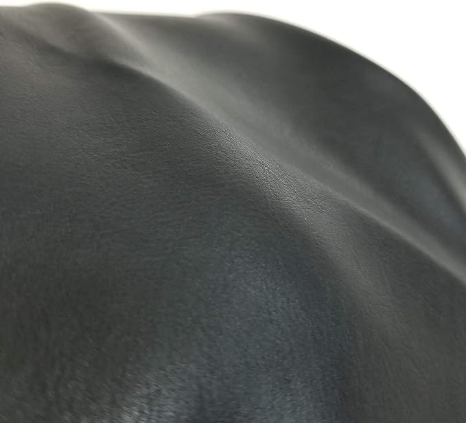 Black Soft Faux Leather Fabric PU Leather by The Yard Synthetic Pleather 0.9 mm
