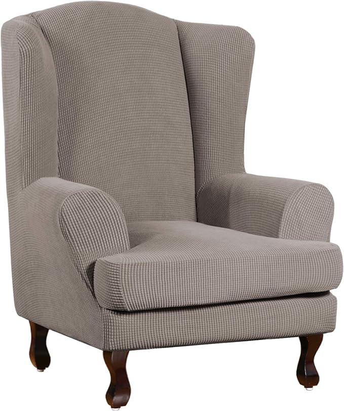 Turquoize Wingback Chair Covers 2 Piece Wing Chair Slipcover Stretch Slipcovers