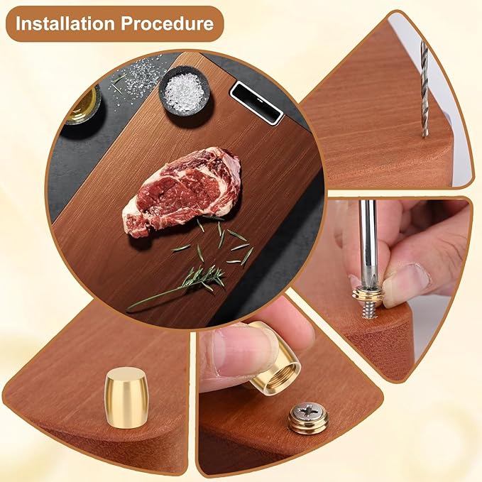 Brass Cutting Board Feet，Complete