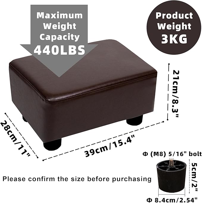 CAROLMADE Small Foot Stool Ottoman Footstool