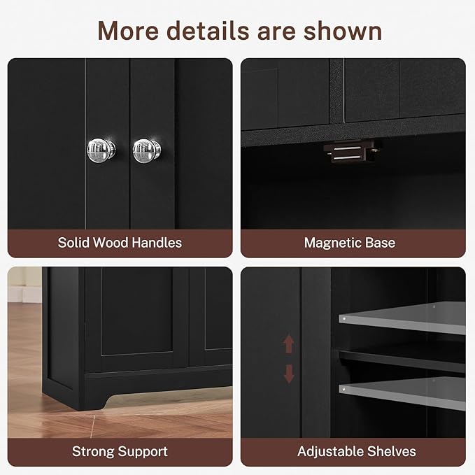 Iwell 57.8" H Tall Storage Cabinet