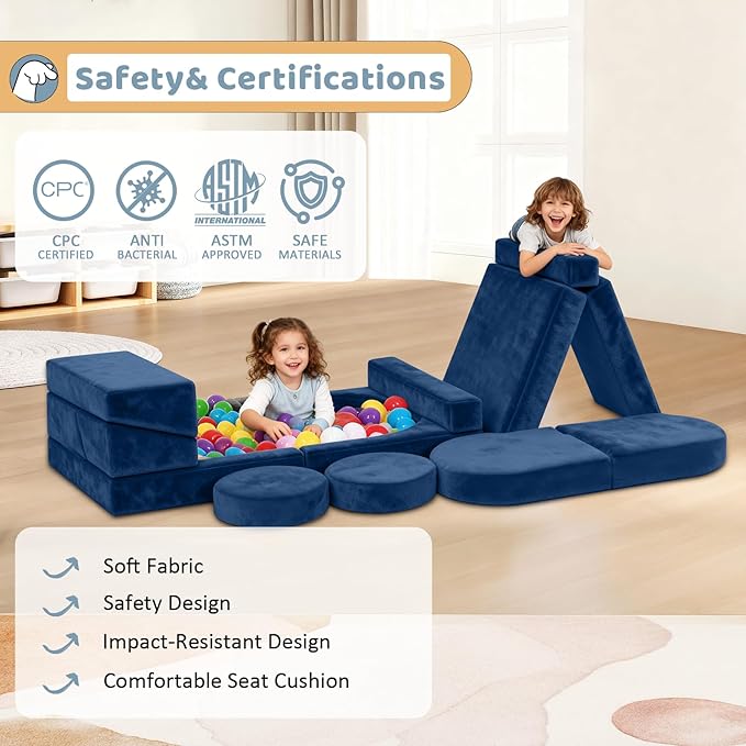 12pcs Modular Kids Play Couch