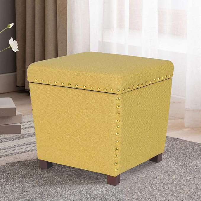 Adeco Square Storage Ottoman