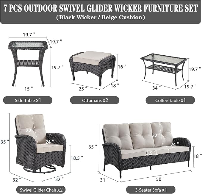 Belord Wicker Outdoor Furniture Set