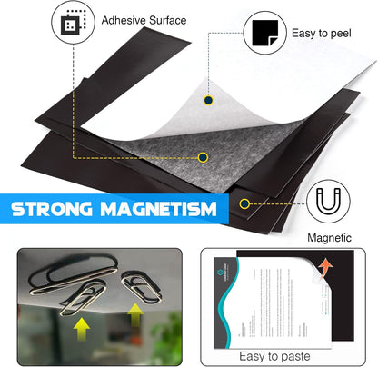 8.5X11 Inches Magnet Sheets for Letter Size (Pack of 24),Peel and Stick Magnetic Sheets with Self-Stick Adhesive,Cuttable, Turn Your Designs Into Magnets Easy