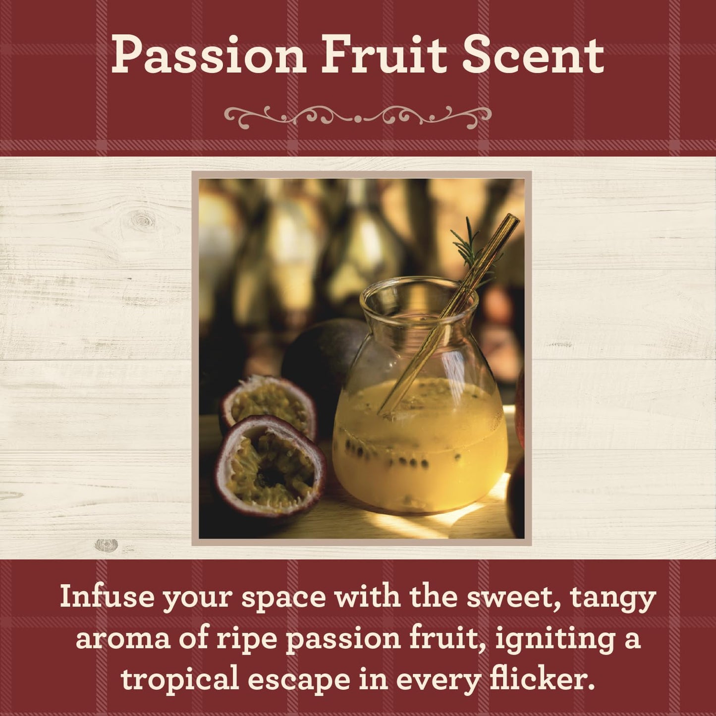 Our Own Candle Company, Passion Fruit Scented Mason Jar Candle, 100 Hour Burn Time, 13 Ounces