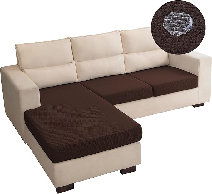 Water Repellent L Shaped Couch Covers 3 Pieces Sofa Seat Cushion Slipcovers