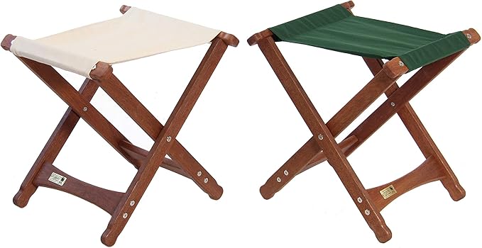 BYER OF MAINE Pangean Folding Stool – Canvas Camp & Wood Camp Stool