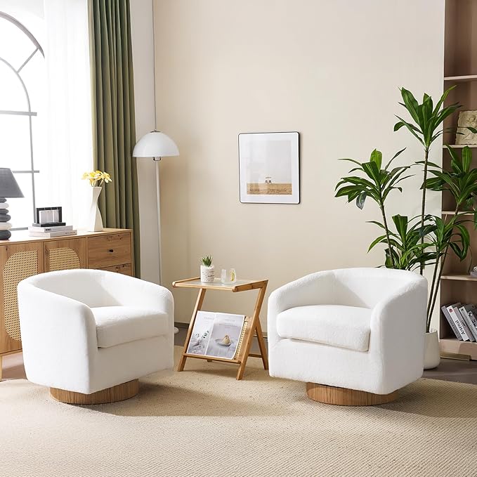 VINGLI 360°Swivel Accent Chairs Set of 2
