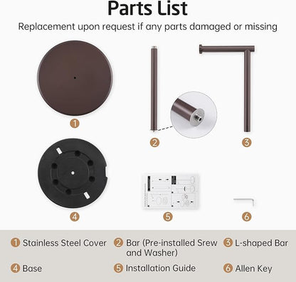 KES Bronze Toilet Paper Holder Stand, Toilet Roll Holder Free Standing with Heavy Base, 18/8 Stainless Steel, BPH283S1-BB