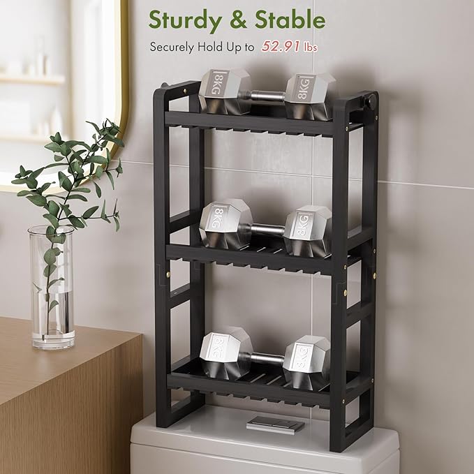AmazerBath Bamboo Over The Toilet Storage Shelf