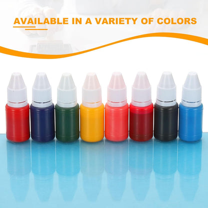PATIKIL 0.33oz Refill Ink for Stamps and Ink Pads, 12Pcs 10ml Stamp Pad Ink Refill for Office Stamp Self Inking Stamp Date Stamp Scrapbooking, Green