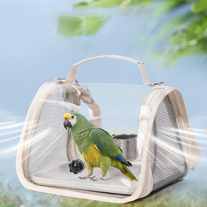 Bird Backpack Carrier,Transport Bag for Bird with Perch | Outdoor Cockatiel Bag - for Parrot Parakeet Cockatiel Conure Cockatoo Outdoor Travel Camping Road Trip Vacation