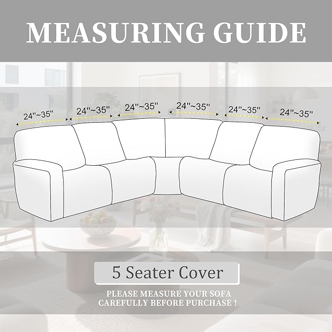 100% Waterproof Sectional Recliner Couch Covers