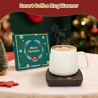 VOBAGA Coffee Warmer & Mug Warmer for Home Office Home Desk Use, Electric Cup Warmer with 3 Temperature Settings for Tea, Milk, Cocoa with Auto Shut Off After 4 Hours, Coffee Gift