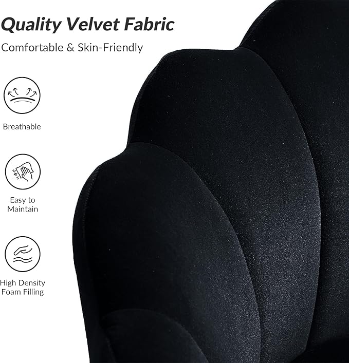 HULALA HOME Modern Velvet Accent Chair