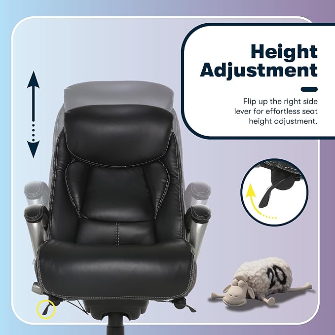 Serta Lautner Executive Home Office Desk Chair, Ergonomic High-Back