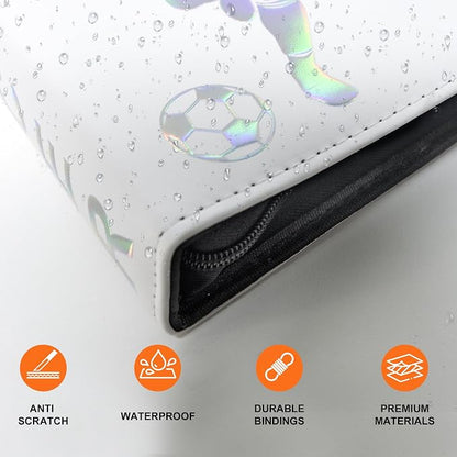 400 Pockets Soccer Card Binder, Portable Waterproof Storage Card Album with Removable Sleeves for Sports Soccer Cards 2025 2026 Collectors