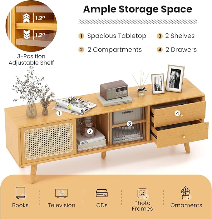 Giantex Mid Century Modern TV Stand