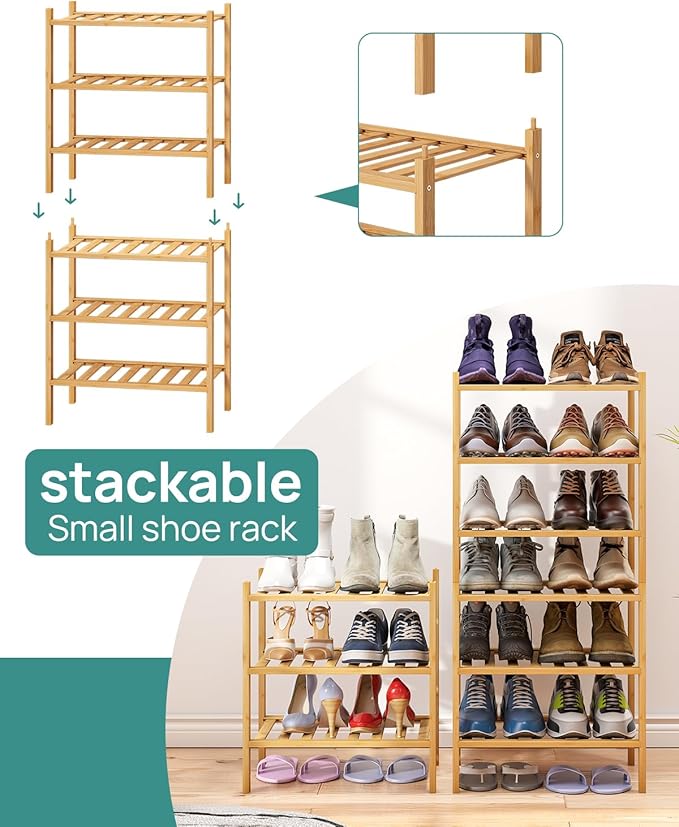 viewcare Small Shoe Rack, 3-Tier Shoe Rack