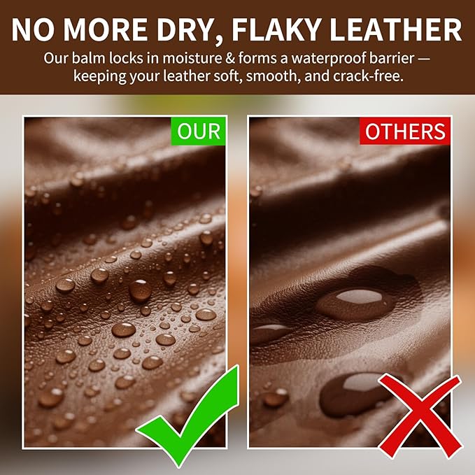 Leather Recoloring Balm with 100ml Mink Oil, Medium Brown Leather Repair Kit
